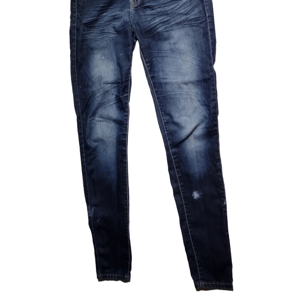 V.i.p. Jeans acid wash, distressed blue jeans. Size 9/109. C7 - Picture 4 of 9